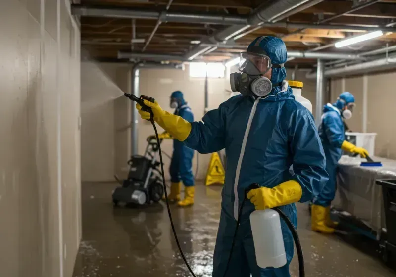 Basement Sanitization and Antimicrobial Treatment process in Weldon, NC